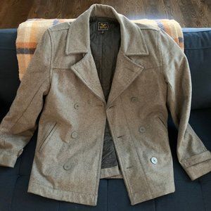 Urban Outfitters Peacoat - Grey Wool